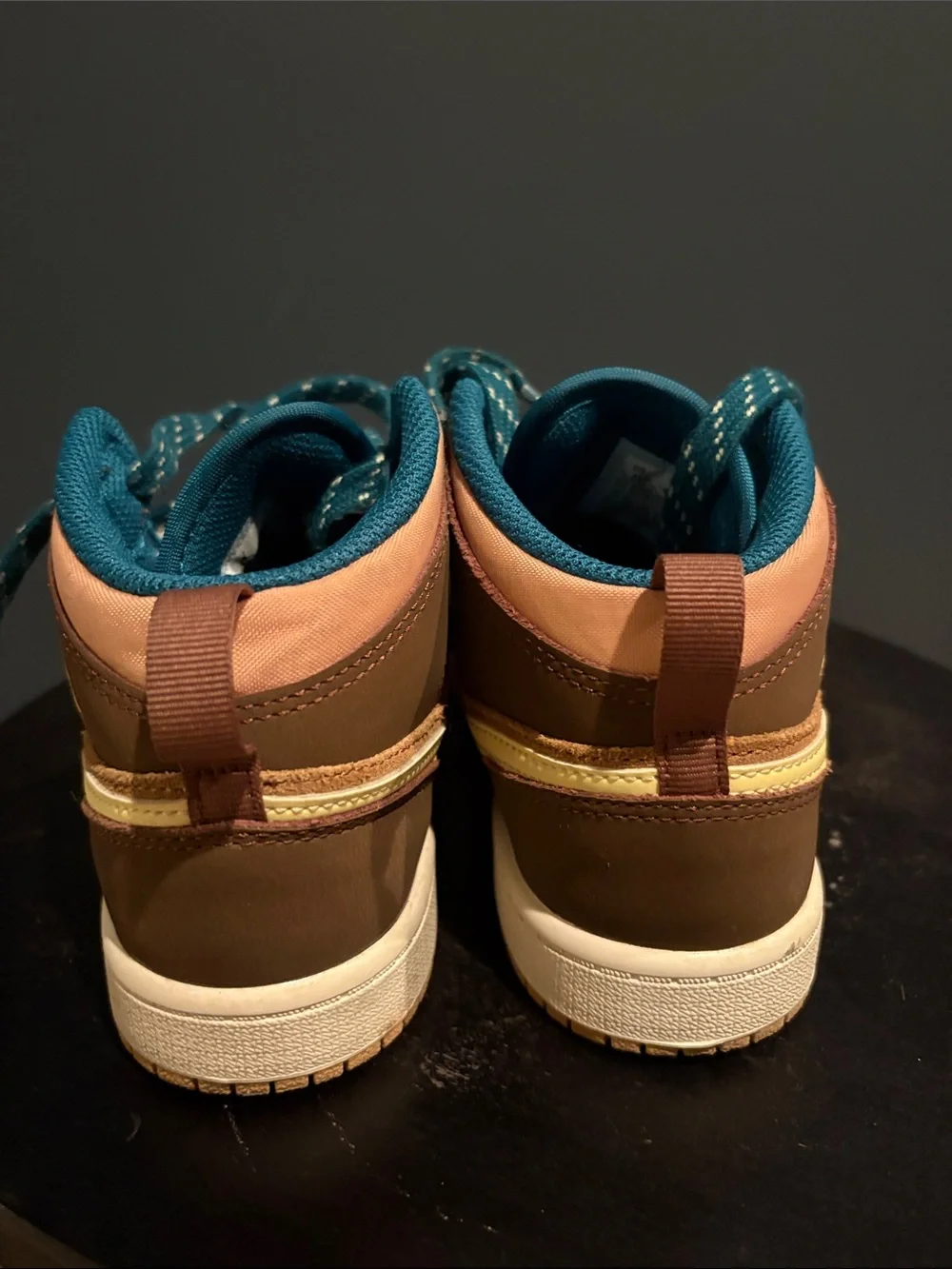 Kids Air Jordan Suede Sneakers in Brown and Teal